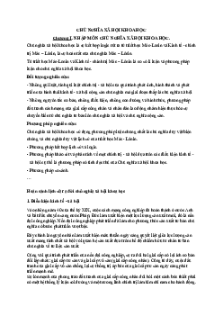 Lý thuyết ôn tập môn Chủ nghĩa xã hội khoa học