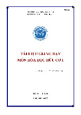 Hoá Hữu cơ 1 môn Đại cương Hoá hữu cơ | Trường Đại học Sư phạm Thành phố Hồ Chí Minh