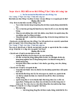 Soạn Ngữ văn 6 sách Chân trời sáng tạo (Tập 1) bài Hội thổi cơm thi ở Đồng Vân