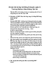 TOP 26 câu hỏi ôn tập hệ thống thông tin quản lý | Trường Đại học Giao thông Vận tải