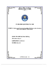 Tiểu luận Nghiêng cứu về doanh nghiênp SMEs tại Việt Nam và phân tích sự thay đổi của doanh nghiệp AVT International