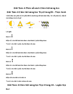 Giải Toán lớp 4 Bài 60: Phân số| Chân trời sáng tạo