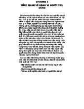 CHƯƠNG 1 - TỔNG QUAN VỀ HÀNH VI NGƯỜI TIÊU DÙNG