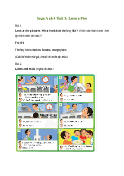 Giải Tiếng Anh lớp 4 Unit 3: Lesson Five | Family and Friends