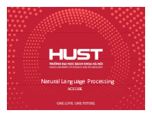 Chapter 4: Lexical representations môn Xử lý ngôn ngữ tự nhiên | Trường Đại học Bách Khoa Hà Nội