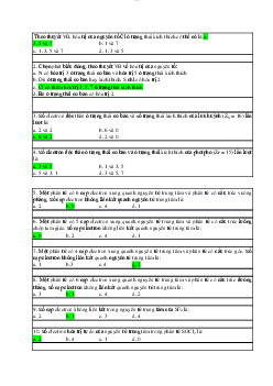 Bài tập trắc nghiệp hóa chương 2