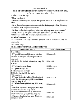 Giáo án Khoa học lớp 4 Bài 2 | Kết nối tri thức