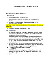 Kinh tế chính trị mác - Kinh tế Chính trị Mác-Lê Nin (KTCT01) | Đại học kinh tế quốc dân NEU