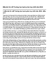 Mẫu bài thi viết Trường học hạnh phúc hay nhất năm 2024