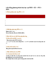 Cân bằng phương trình hóa học sau NH3 + O2 → NO + H2O