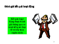 Chương 6: Dự toán tính và báo cáo hoạt động | Bài giảng môn kế toán quản trị | Đại học Bách khoa hà nội