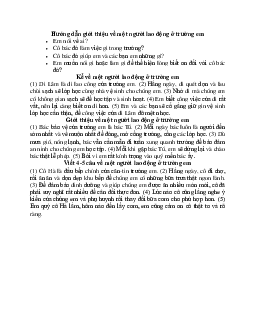 Hãy viết 4-5 câu về một người lao động ở trường em | Tập làm văn lớp 2 | Cánh diều