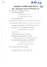 Đáp án Chương 3 Không gian vecto môn Đại số tuyến tính | Đại học Thủy Lợi