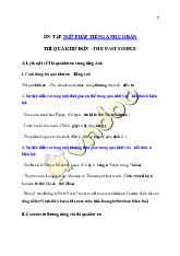 ôn tập ngữ pháp tiếng anh cơ bản thì quá khứ đơn - the past simple môn Tiếng Anh | Học viện Nông nghiệp Việt Nam