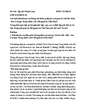 Phân tích mối quan hệ đối ngoại Việt Nam và Liên Xô - Đề cương ôn tập môn lịch sử Đảng–Trường Đại học kinh tế quốc dân  