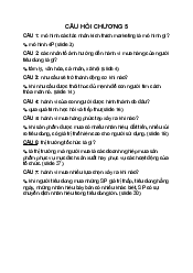 Câu hỏi chương 5 - Kinh tế vi mô | Trường Đại học Mở Thành phố Hồ Chí Minh