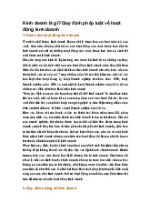 Kinh doanh là gì? Quy định pháp luật về hoạt động kinh doanh