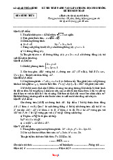 Đề Thi Tuyển Sinh 10 Môn Toán Chung Sở GD Hòa Bình 2025-2026 Có Đáp Án
