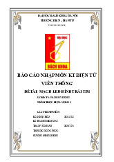 Báo cáo Mạch LED hình trái tim môn Nhập môn Điện tử - Viễn thông | Trường Đại học Bách Khoa Hà Nội
