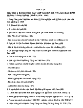 Mục Lục Chi Tiết - Lịch sử Đảng cộng sản Việt Nam - Lịch Sử Đảng | Đại học Mở Thành phố Hồ Chí Minh