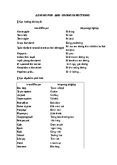 Các câu hỏi ngắn về Hỏi - Chỉ đường trong Tiếng Anh
