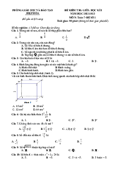 Đề giữa kỳ 1 Toán 7 năm 2022 – 2023 phòng GD&ĐT Hiệp Hòa – Bắc Giang