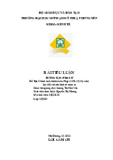 Tiểu luận Chính Sách Kinh Tế Pháp 1858-1945 | Môn Lịch sử kinh tế - Đại Học Sư phạm Kỹ thuật Hưng Yên