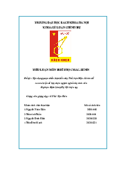 Vận dụng quan điểm thực tiễn của Triết học Mác- Lê nin để xem xét vấn đề lựa chọn ngành nghề của sinh viên Đại học Bách khoa Hà Nội hiện nay | Tiểu luận Triết học Mac-Lenin