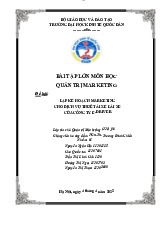 Kế Hoạch Marketing Dịch Vụ Thuê Tài Xế E-Driver | Môn Quản trị marketing - Đại học Kinh Tế Quốc Dân