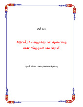 Số hạng tổng quát của dãy số - Toán 10