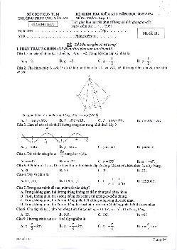 Đề giữa kì 1 Toán 11 năm 2023 – 2024 trường THPT Chu Văn An – Kon Tum