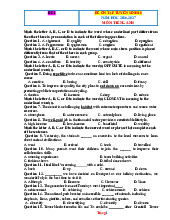 Bộ 20 Đề Ôn Tập Tiếng Anh Tuyển Sinh 10 Năm 2026-2027 Có Đáp Án
