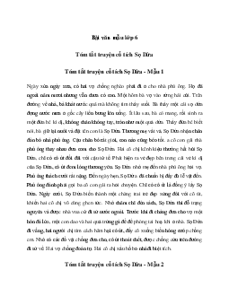 Văn mẫu lớp 6: Tóm tắt truyện cổ tích Sọ Dừa (14 mẫu) - Chân Trời Sáng Tạo