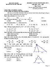 Đề học kỳ 1 Toán 8 năm 2024 – 2025 trường THCS Lương Thế Vinh – Nam Định