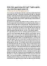 Nhân thân người phạm tội là gì? Ý nghĩa nghiên cứu nhân thân người phạm tội