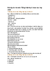 Bài tập ôn hè môn Tiếng Việt lớp 5 chọn lọc hay nhất