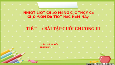 Chương III. BÀI TẬP CUỐI CHƯƠNG III | Bài giảng PowerPoint Toán 6 | Kết nối tri thức