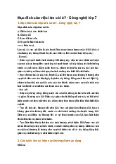 Mục đích của việc làm cỏ là? - Công nghệ lớp 7