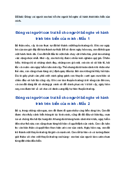 Đóng vai người con trai kể cho người bố nghe về hành trình trên biển của mình | Tập làm văn 4