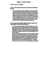 Câu hỏi về Hồi Giáo - MDC: Hiểu Biết Cơ Bản và Tín Ngưỡng Ấn Tượng