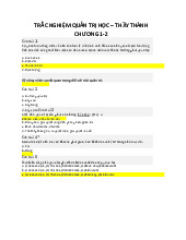 Đáp án trắc nghiệm chương 1, 2 môn Quản trị học | Đại học Cần Thơ