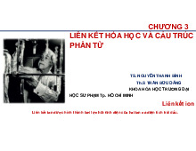 Liên kết hóa học và cấu trúc phân tử môn Cơ sở lý thuyết Hoá Học | Trường Đại học Sư phạm Thành phố Hồ Chí Minh