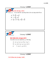 Bài tập chương 1: Logic | Môn toán cao cấp