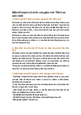 Mẫu kế hoạch cá nhân của giáo viên Tiểu học mới nhất