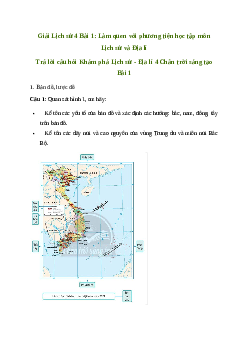 Giải Lịch sử Địa lí lớp 4 Bài 1: Làm quen với phương tiện học tập môn Lịch sử và Địa lí | Chân trời sáng tạo