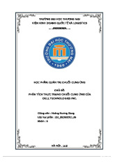 Phân Tích Quản Trị Chuỗi Cung Ứng Của Dell Technologies | Bài thảo luận quản trị chuỗi cung ứng