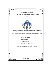 Thực trạng công nghiệp hóa, hiện địa hóa ở Việt Nam hiện nay - Kinh tế chính trị Mác Lenin| Đại học Kinh Tế Quốc Dân