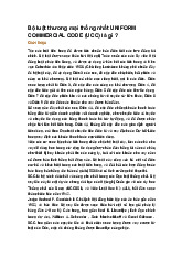 Bộ luật thương mại thống nhất UNIFORM COMMERCIAL CODE (UCC) là gì ?