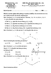 Đề giữa kì 1 Toán 12 năm 2024 – 2025 trường THPT Hòa Vang – Đà Nẵng