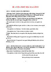 Ôn tập Triết học Mac Lenin | Trường Đại học Ngoại ngữ, Đại học Đà Nẵng
